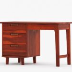 Wooden Artistic Solid Mango Wood 3 Drawer Study Desk - Image 4