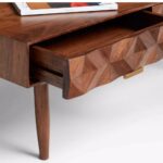 Handcrafted Wooden Hand Carving Coffee Table Furniture - Image 4