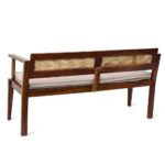 Wooden 2 Seater Cane Sofa - Image 4