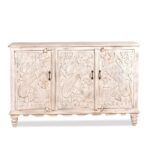 Wooden 2-Door Storage Sideboard with Curved Furniture - Image 3