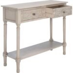 Modern Curved Mango Wood Console Table - Image 4