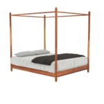 Wooden Artistic Handcrafted Poster Bed - Image 4