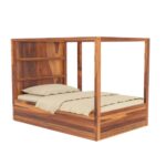 Wooden Artistic Square Roof Wooden Bed - Image 3