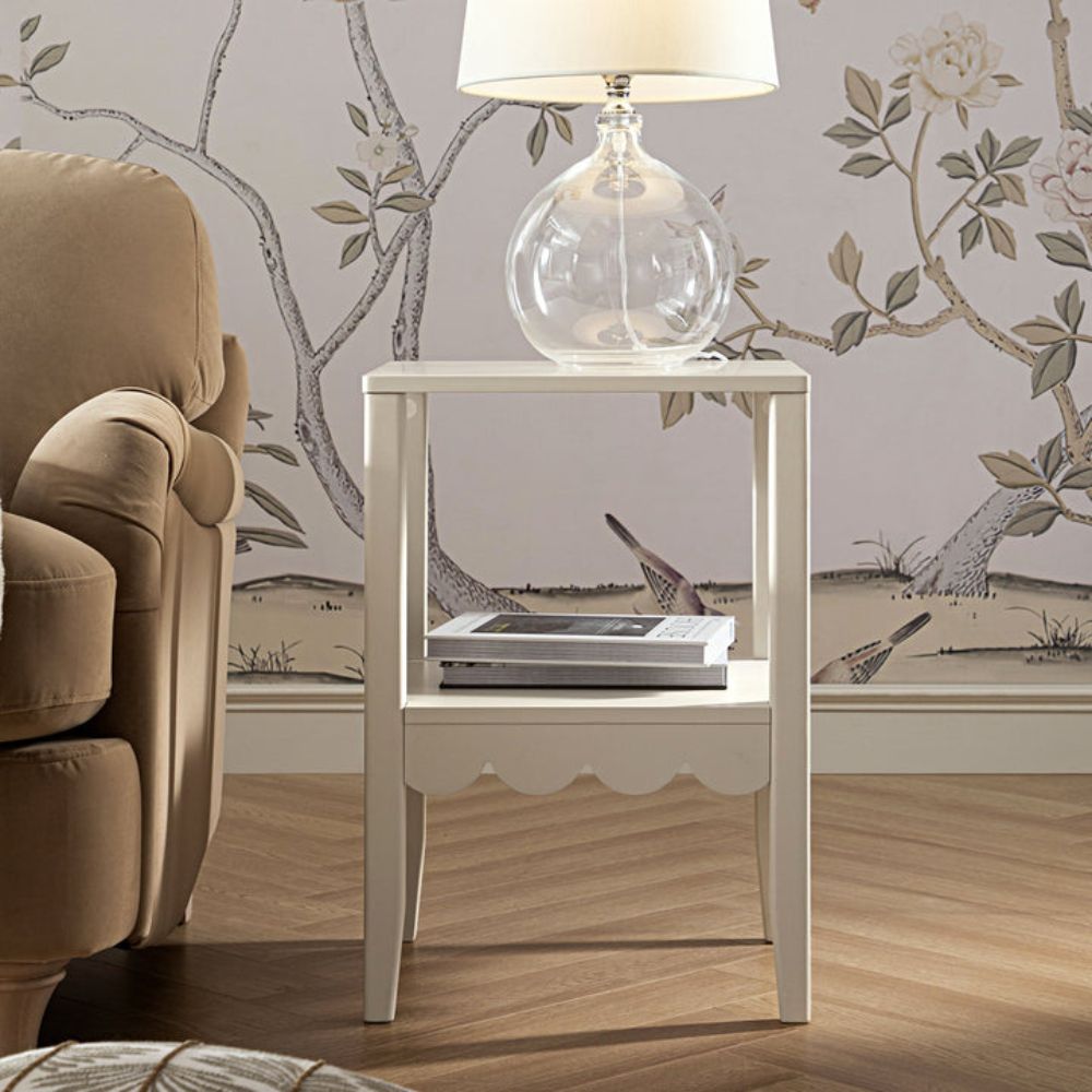 4-68-1.jpg Henley Scalloped Edge Side Table, Light Sand - Image 1