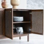 Wooden 2-Door Storage Sideboard with Curved Furniture - Image 4