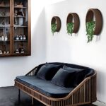 Wooden Artistic Velvet Calm Sofa - Image 3