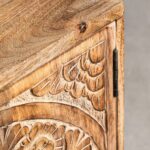Wooden Artistic Hand Curved 2 Door Sideboard Furniture - Image 4