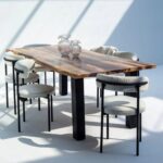 Isabella Rose Wood Top Dining Table