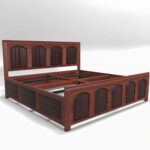 Wooden Artistic Tritonal Bed - Image 4