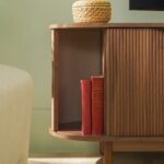 Modern Reeded TV Stand with Open Storage - Image 4
