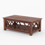 Wooden Handcrafted Sheesham Wood Coffee Table Furniture - Image 4