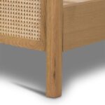 Jodhpuri Modern Cane & Khaki Oak Wood Bed - Image 5