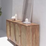 Naevia Rattan Doors Acacia Wood Sideboard - Image 3
