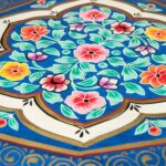 Hand Painted Mango Wood End Table - Image 3