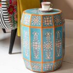 Hand Painted Mango Wood End Table - Image 2