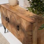 Wooden Sideboard with Stripes - Image 2