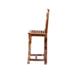 Handmade Wooden Mango Wooden Regal Bar Chair - Image 4