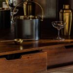 Wooden Artistic Mango Bar Cabinet - Teak Finish - Image 2