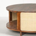Hand Cane  Mango Wood Coffee Table - Image 3