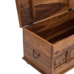 Handcrafted Sheesham Wood Coffee Table - Image 3