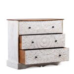 Khema Wooden Carved Chest of Drawer - Image 5