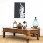 Hand Carving Sheesham Solid Wood Coffee Table