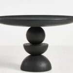 Wooden Round Dining Table Four Seater - Black Finish - Image 2