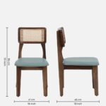 Handcrafted Sheesham Wood 6 Seater Dining Set - Image 5