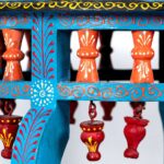 Wooden Handpainted Side Table - Image 4