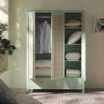 Frances Rattan Triple Closet with 2 Drawers, Mint - Image 3