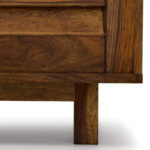 Handcrafted Wooden Bedside Table Natural Finish - Image 4