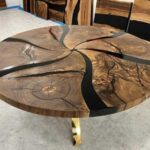Live Edge Round Dining Table Set For 6 - Image 2
