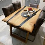 Live Edge Modern Wooden Dining Table - Image 2