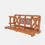 Modern Castle Style Tile Fitted Wooden Handmade Swing for Home [Jhula] - Image 8