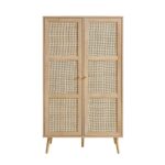Frances Woven Rattan Compact Double Closet, Natural - Image 3