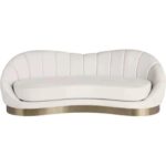 Velvet Curved Sofa - Image 5
