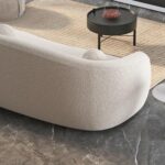 Velvet 3 Seaters Curved Sofa for Living Room - Image 2