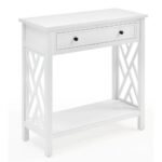 Mango Finish White Console Table - Image 6