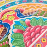 Jodhpuri Handpainted Peacock Bedside Table for Bedroom - Image 5