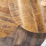 Handcrafted Wooden 2 Set Centre Table & Metal - Image 5
