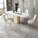 Handicraft Metal Dining Table With Seater - Image 2