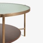 Handmade Round Wooden & Iron Coffee Table - Image 5