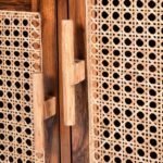 Handcrafted Cane Double Door Cabinet - Image 5