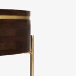 Handcrafted Round Mango Wood  & Iron Coffee Table - Image 4