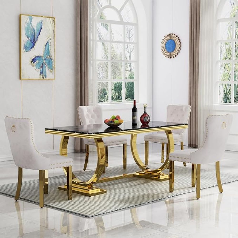5-172-1.jpg The Handmade Dining Table With Chairs - Image 1