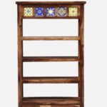 Mango Wood Bookcase (Walnut Finish) - Image 2