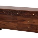Handcrafted Sheesham Wood Dresser for Living Room - Image 5