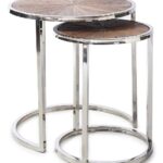 Handcrafted Iron & Wooden End Table - 2 Comb - Image 2