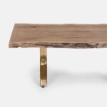 Handcrafted Live Edge Sheesham Wood and Mild Steel - Image 3