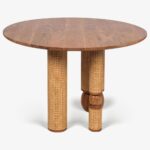 Handcrafted Cane Webbing Sheesham Wood Dining Table - Image 5